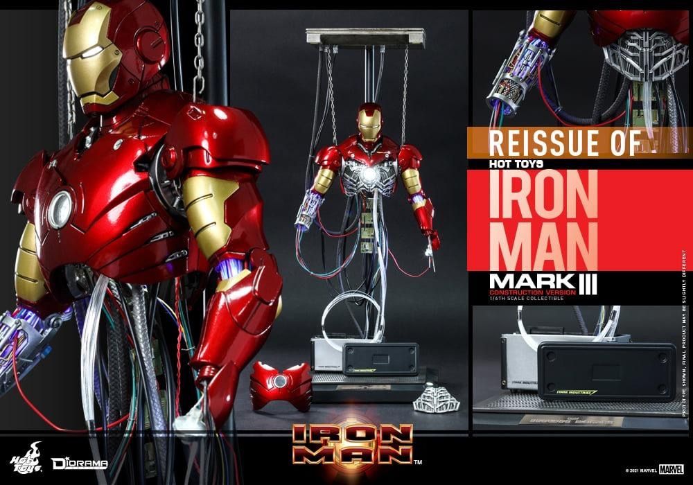 Hot Toys DS003 Iron Man 1/6 Mark III (Construction Version) 鐵甲奇