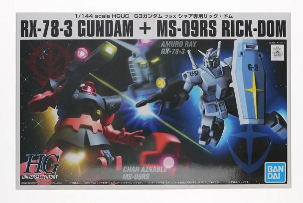Bandai 高達 Gundam 1/144 HG HGUC RX-78-3 G-3 GUNDAM + MS-09RS RICK-DOM S