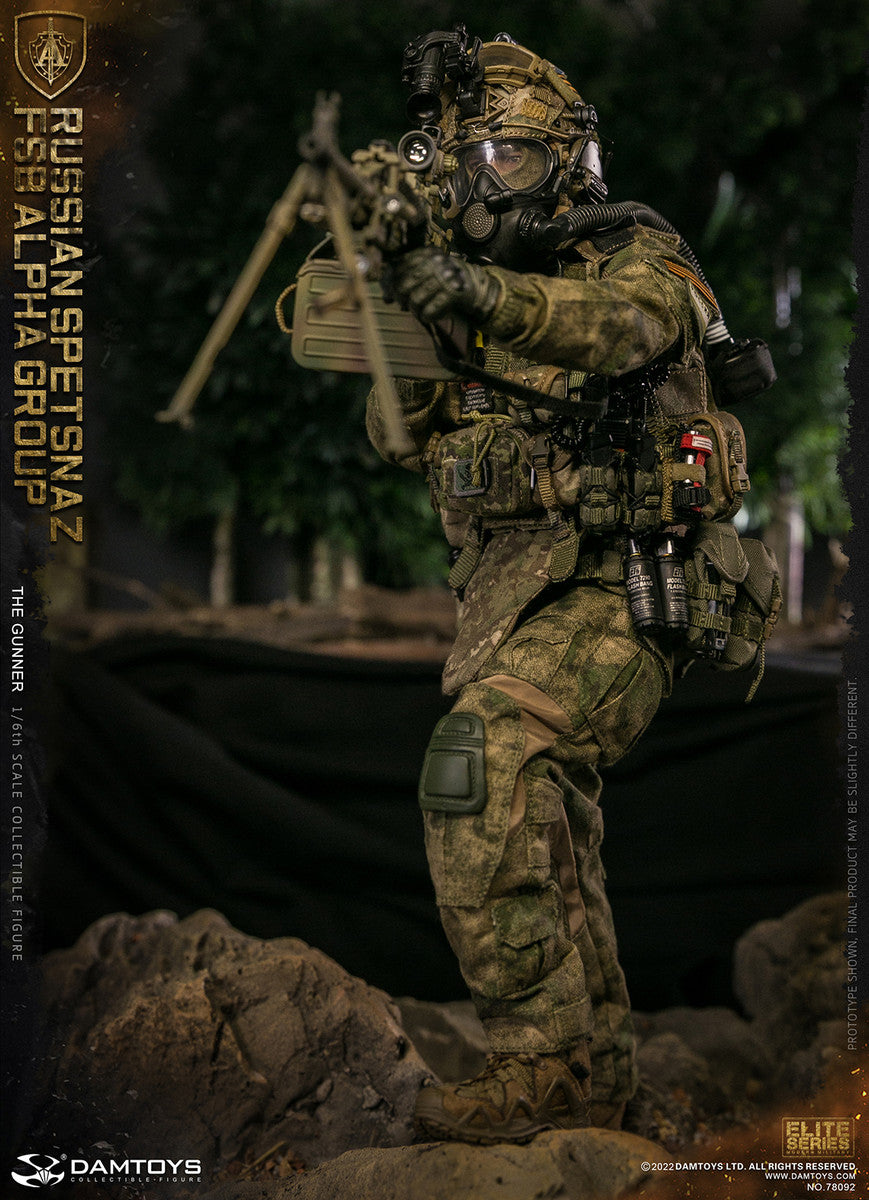 DAMTOYS 78092 RUSSIAN SPETSNAZ FSB ALPHA GROUP GUNNER 1/6 Figure 俄羅斯聯邦安全局阿爾法小組機槍手