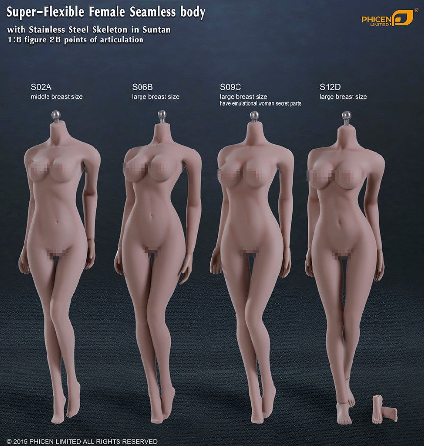 Tbleague S02A 1/6 中胸 包膠女素體 seamless Female body