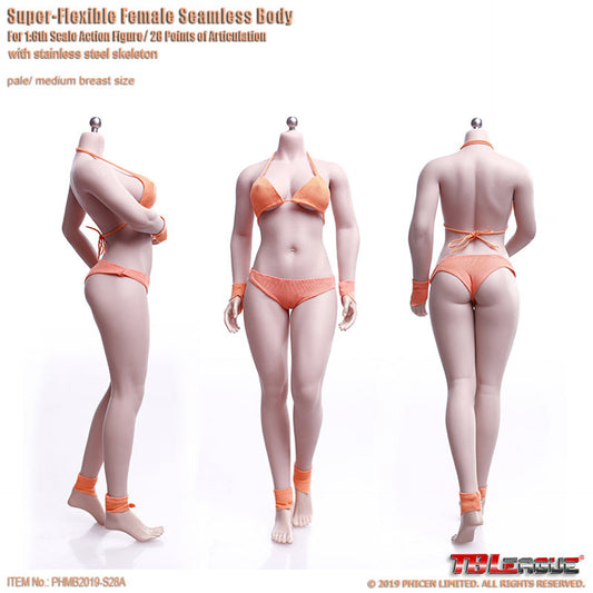 Tbleague S28A 1/6 中胸 包膠女素體 seamless Female body