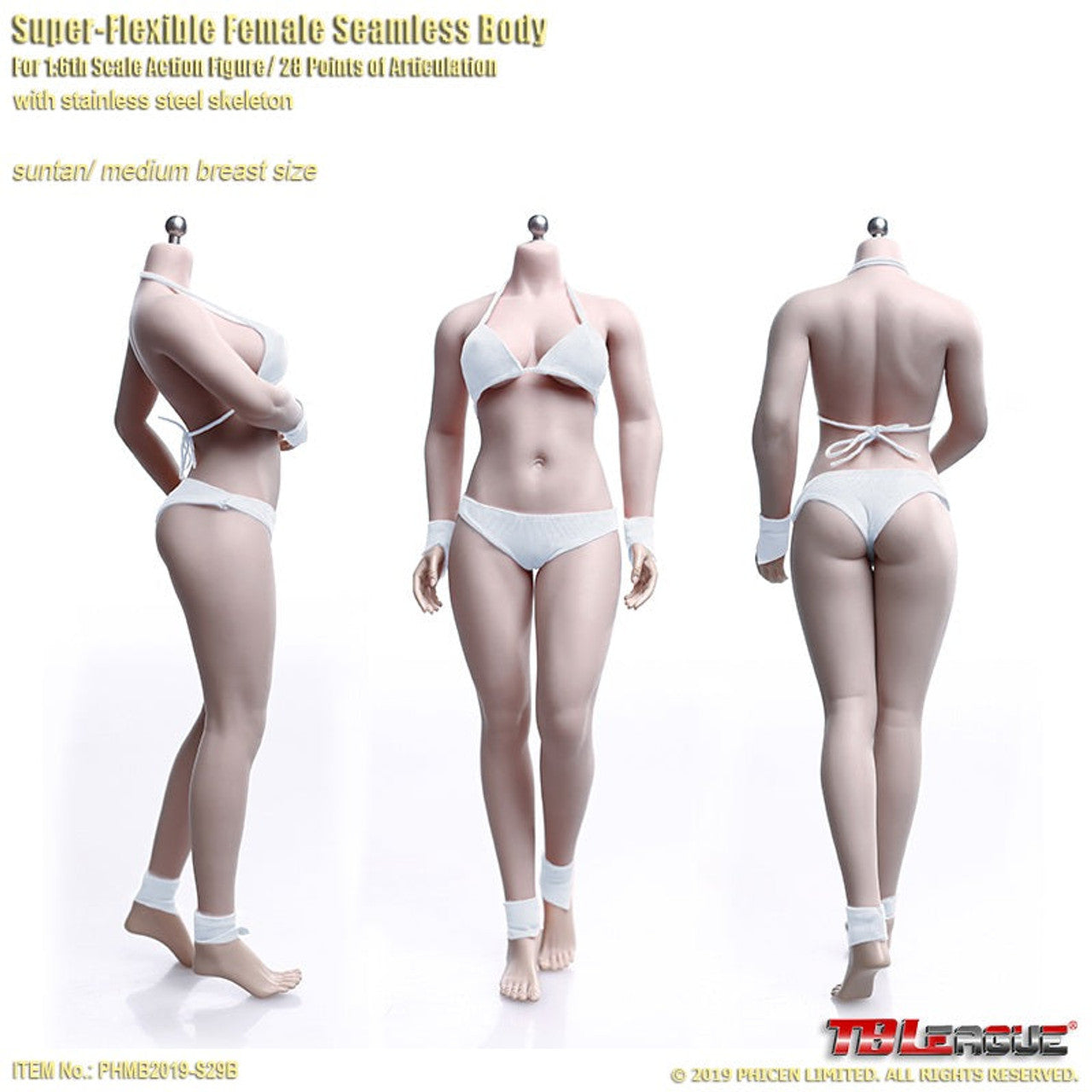 Tbleague S29B 1/6 中胸 包膠女素體 seamless Female body