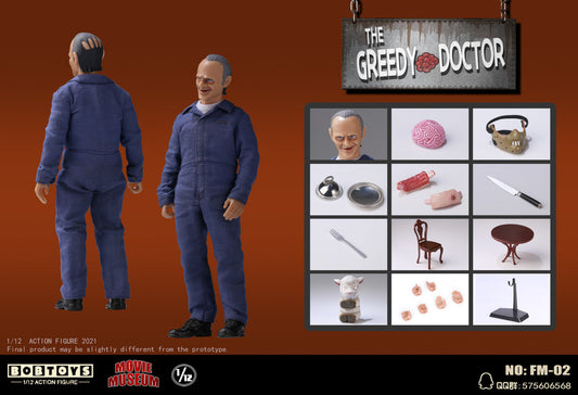 BOBTOYS FM-02 1/12 電影博物館系列第二彈 沉默的羔羊 Figure Greedy Doctor