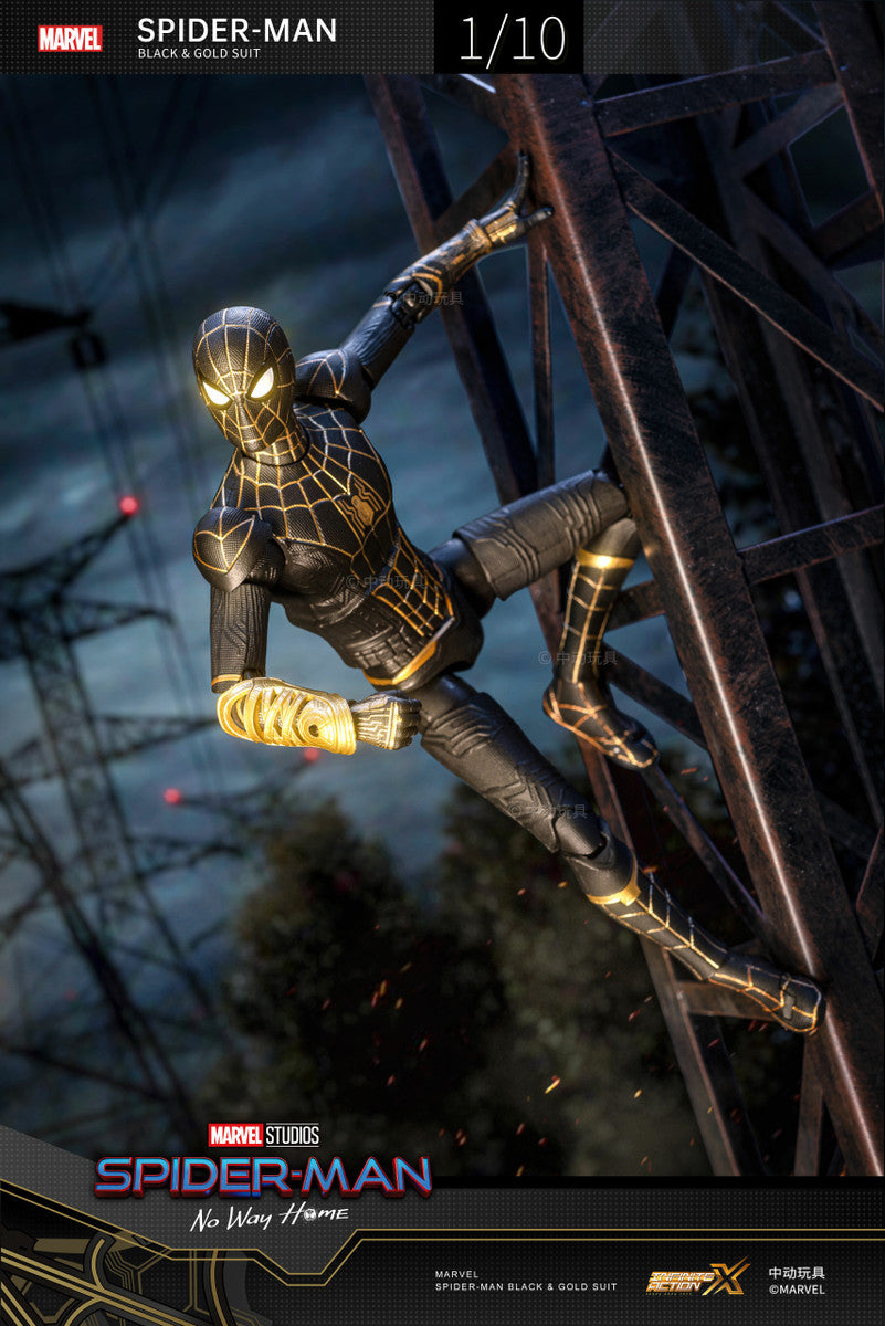 中動玩具 ZD Toys 1/10 Spider-Man Black and Gold Suit Figure