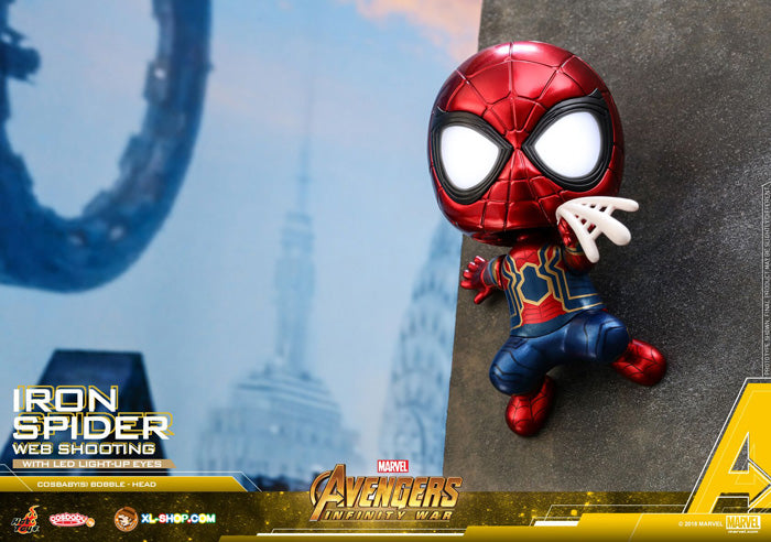 Hot Toys Cosbaby Bobble head COSB432 Avengers: Infinity War Iron Spider Web Shooting Version (Light Up and Magnetic Function) 發光版蜘蛛俠