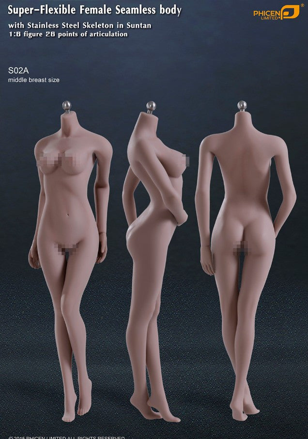 Tbleague S02A 1/6 中胸 包膠女素體 seamless Female body