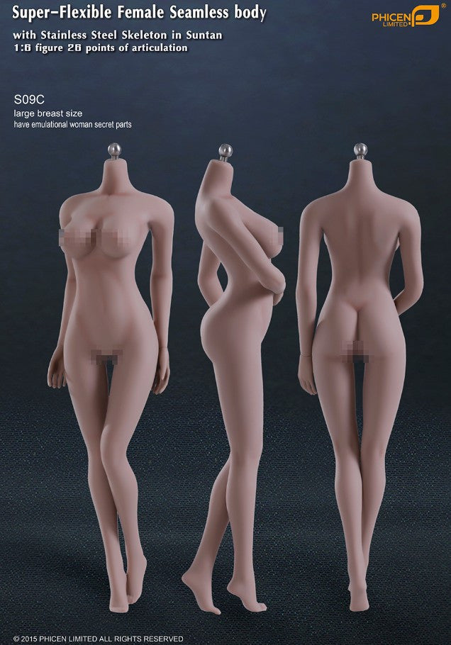 Tbleague S09C 1/6 大胸 包膠女素體 seamless Female body