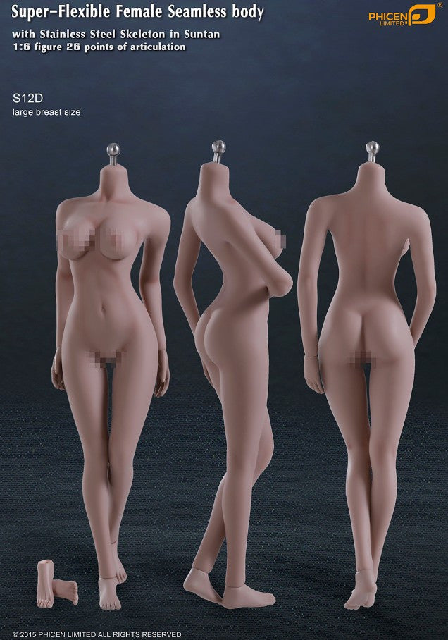 Tbleague S12D 1/6 大胸 包膠女素體 seamless Female body