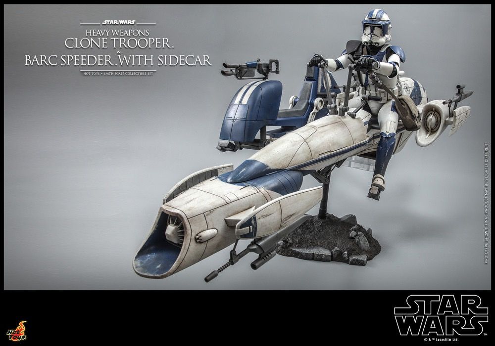 Hot Toys TMS077 1/6 Heavy Weapons Clone Trooper BARC Speeder Star Wars: The  Clone Wars : 星球大戰 複製人戰爭