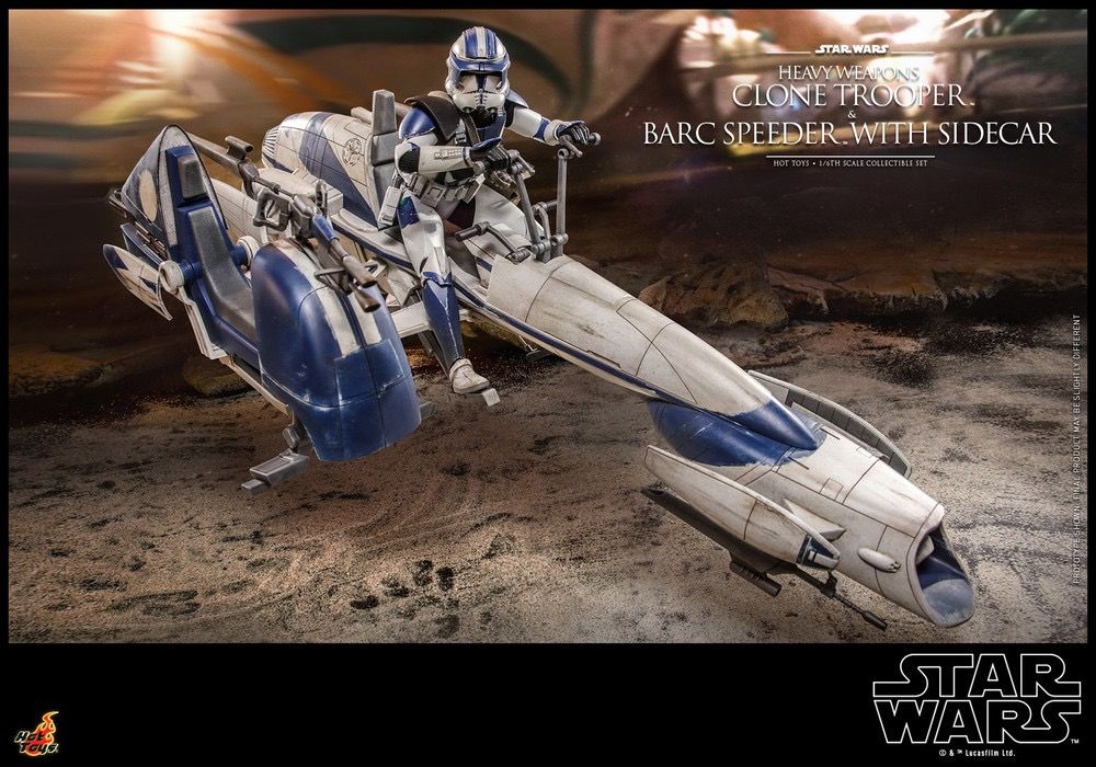 Hot Toys TMS077 1/6 Heavy Weapons Clone Trooper BARC Speeder Star Wars: The  Clone Wars : 星球大戰 複製人戰爭