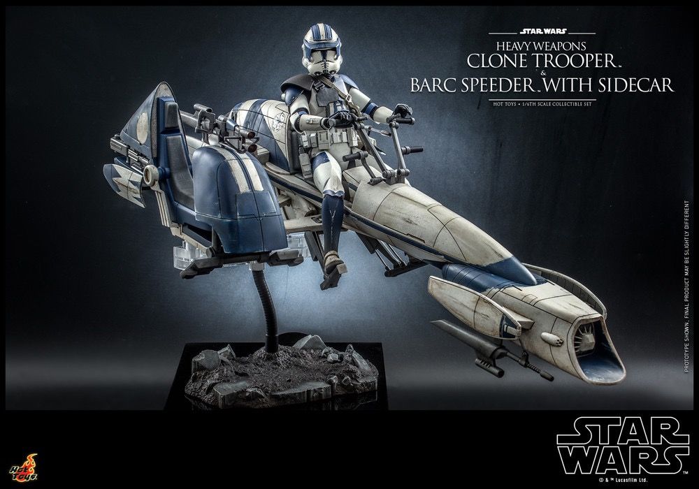 Hot Toys TMS077 1/6 Heavy Weapons Clone Trooper BARC Speeder Star Wars: The  Clone Wars : 星球大戰 複製人戰爭