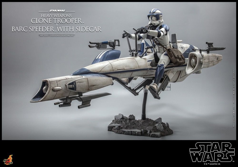 Hot Toys TMS077 1/6 Heavy Weapons Clone Trooper BARC Speeder Star Wars: The  Clone Wars : 星球大戰 複製人戰爭