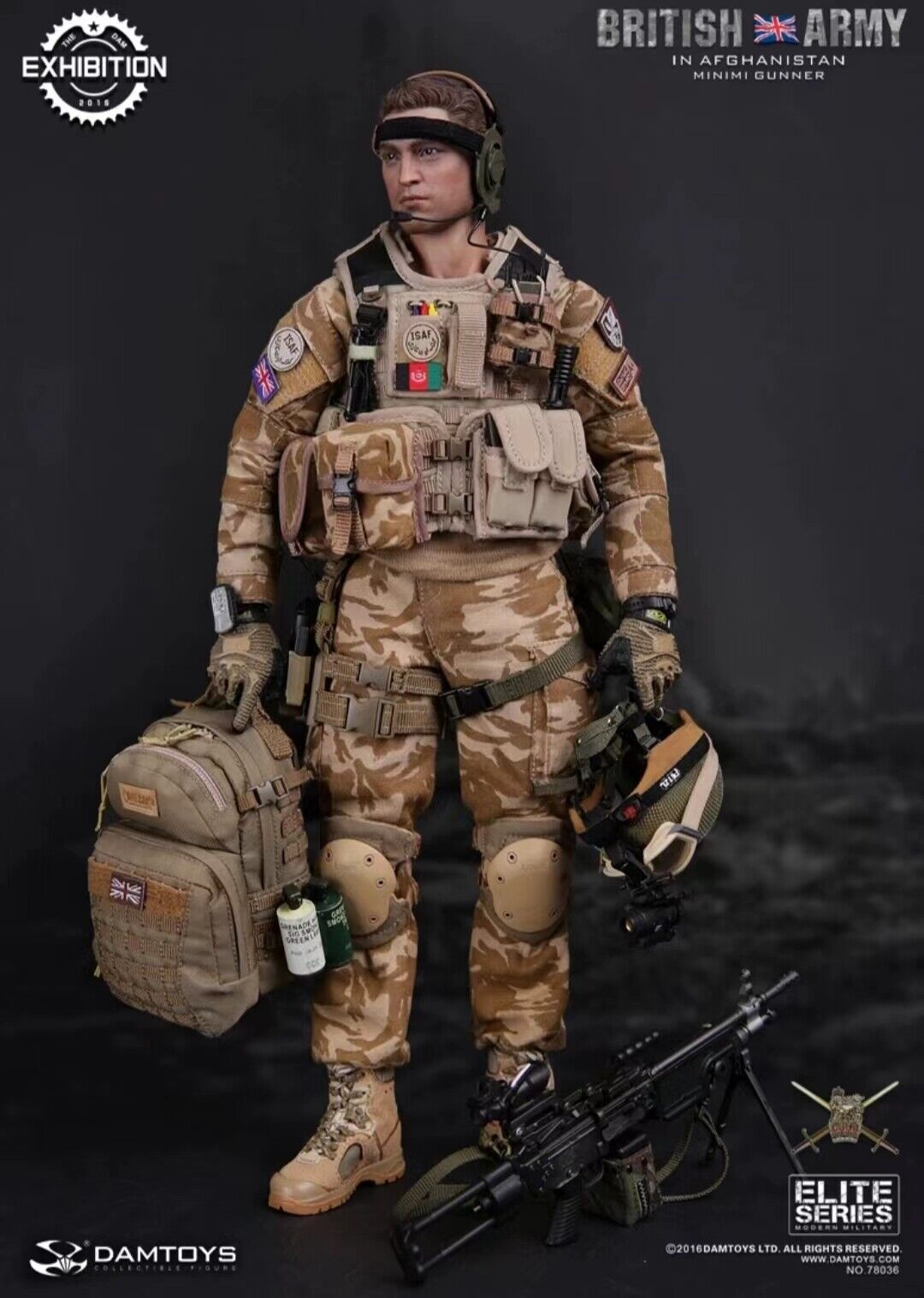 DAMTOYS 78036 British Army Minimi Gunner In Afghanistan 2016 特別版 1/6 Figure