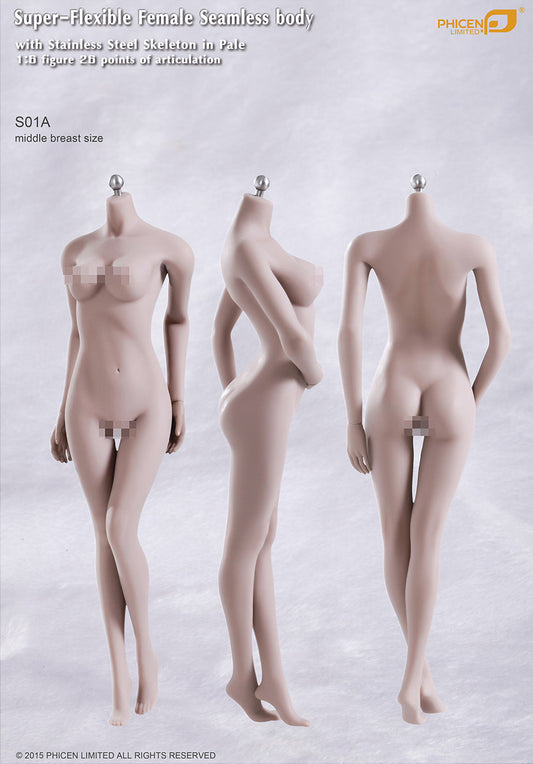 Tbleague S01A 1/6 中胸 包膠女素體 seamless Female body