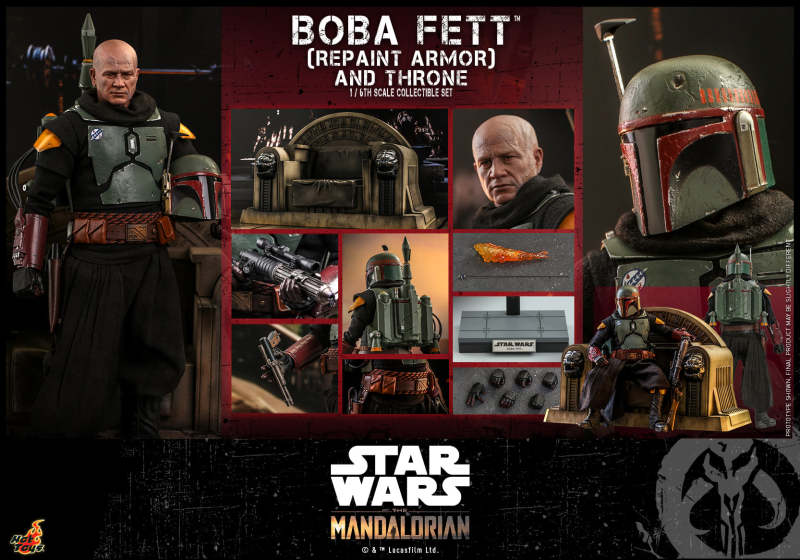 Hot Toys TMS056 Boba Fett (Repaint Armor) and Throne The Mandalorian 曼達洛人