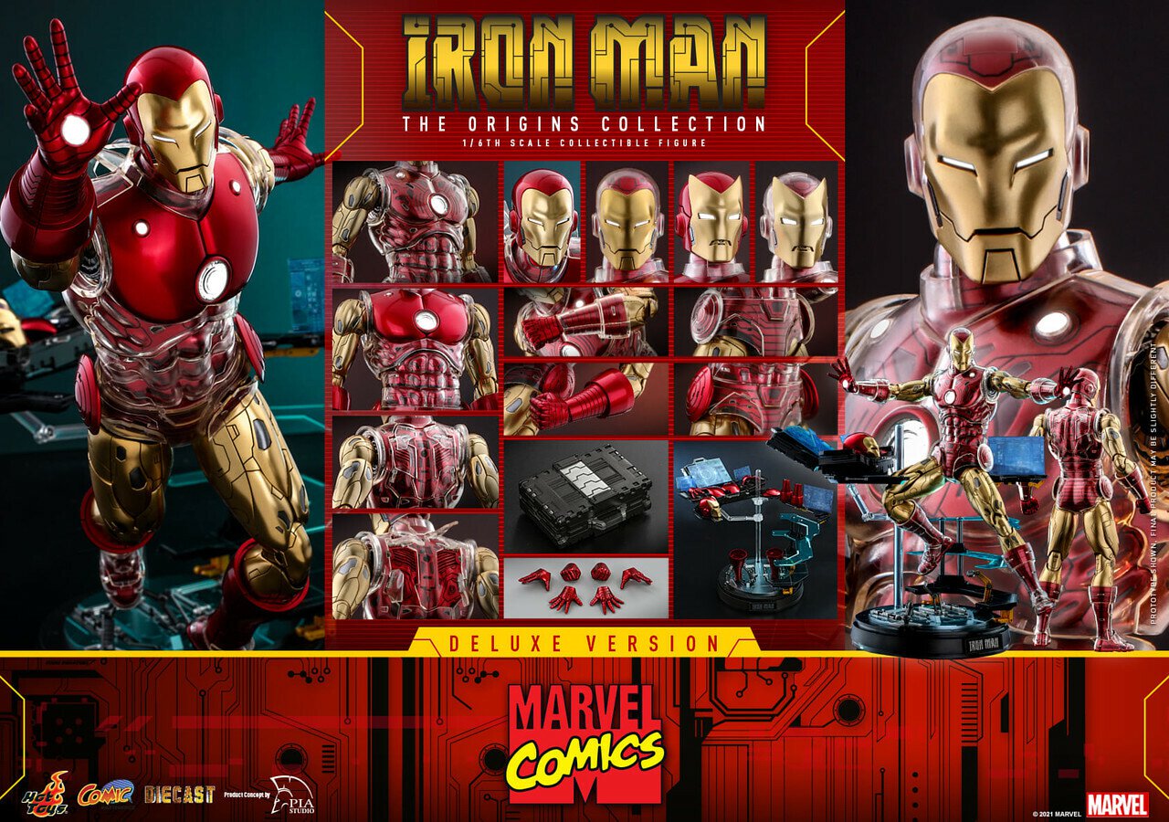 Hot Toys CMS08D38 Iron Man [The Origins Collection] Marvel Comics (DX Version)